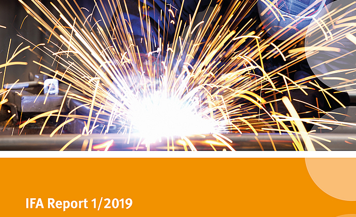 Titelbild DGUV IFA Report 1/2019: Grenzwerteliste 2019 - Sicherheit und Gesundheitsschutz am Arbeitsplatz.

