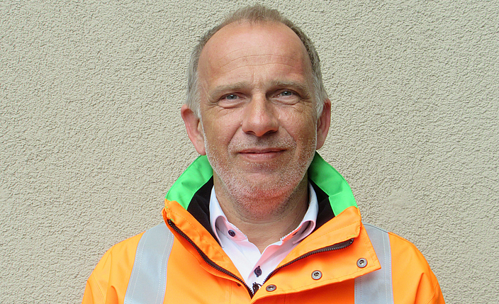 Porträt Uwe Nack, Versichertenvertreter im Vorstand der BG BAU, beschäftigt bei der Wayss & Freytag Ingenieurbau AG.
