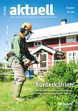 Titelbild BG BAU aktuell 2-2026 Gebäudemanagement.