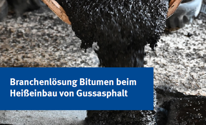 Titelbild der Branchenlösung Bitumen beim Heißeinbau von Gussasphalt. 