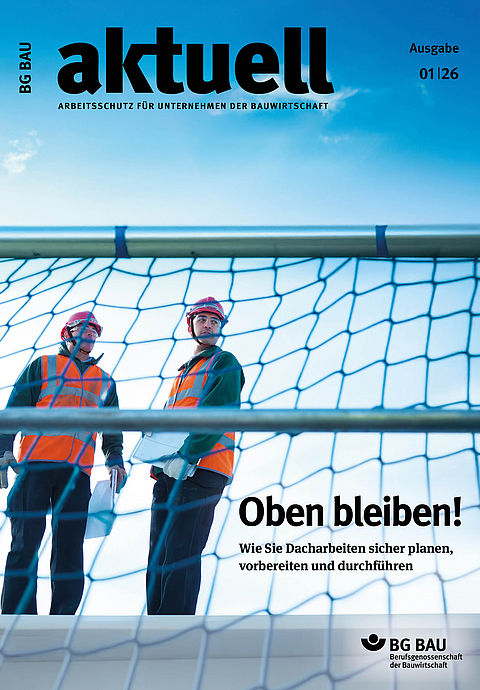 Titelbild BG BAU aktuell 1/2026 