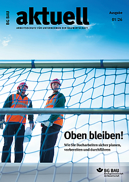 Titelbild BG BAU aktuell 1/2026