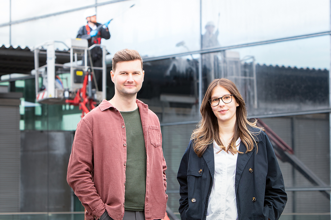 Doppelporträt Tobias Häring und Miriam Haag, Novoclean in Friedrichshafen. 