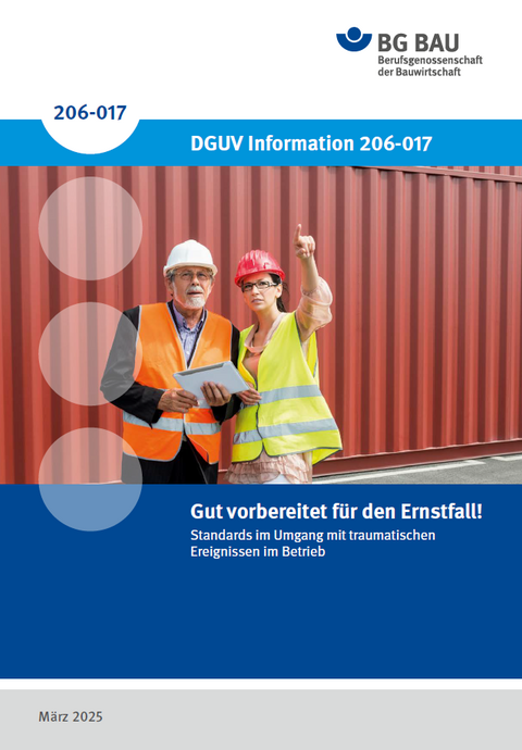 Titelbild der DGUV Information 206-017: Gut vorbereitet für den Ernstfall. 