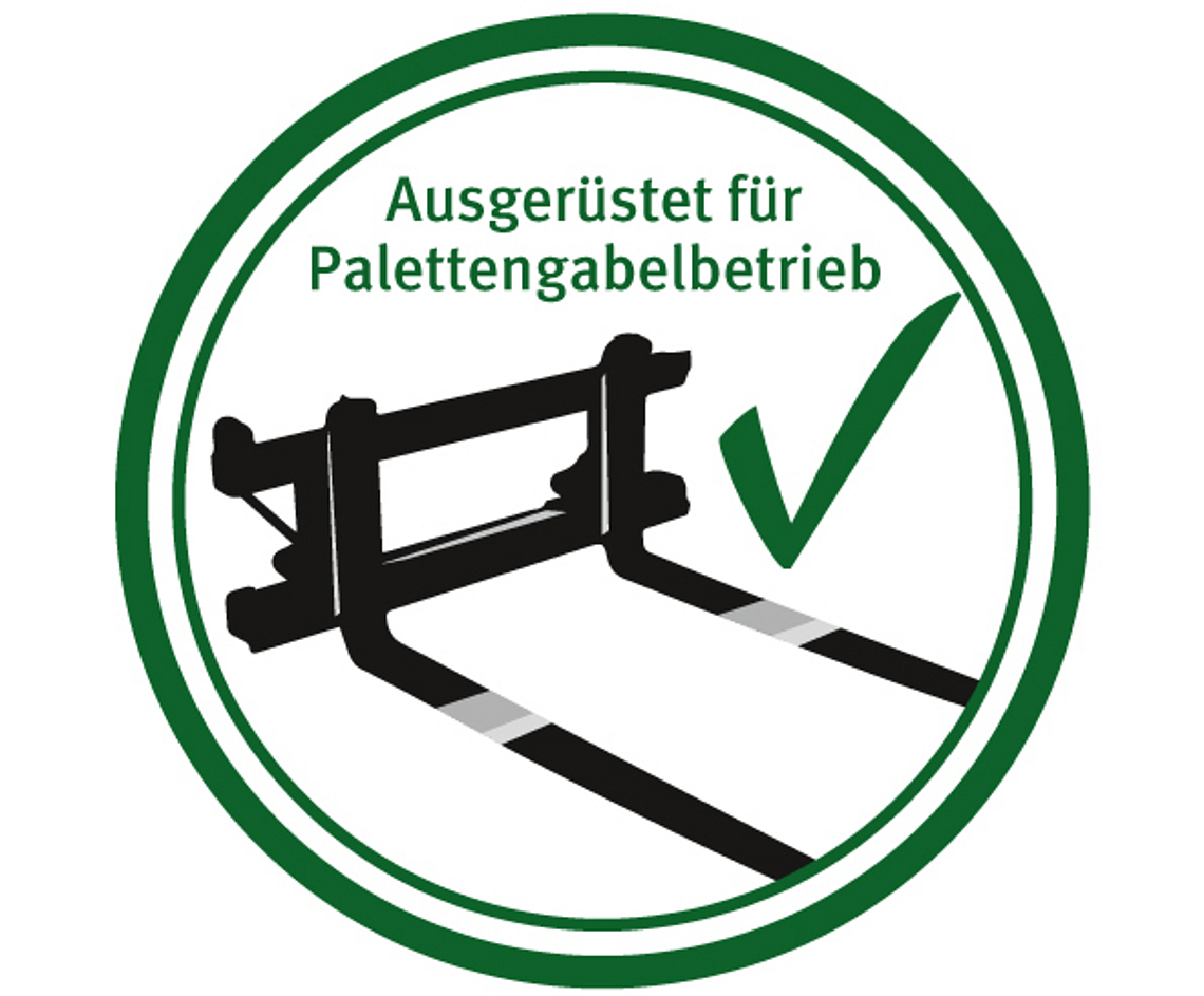 Betrieb von Palettengabeln an Hydraulikbaggern. 