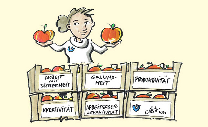 Titelbild der DGUV-Information 206-059: Sicherheits- und gesundheitsgerechte Führung.