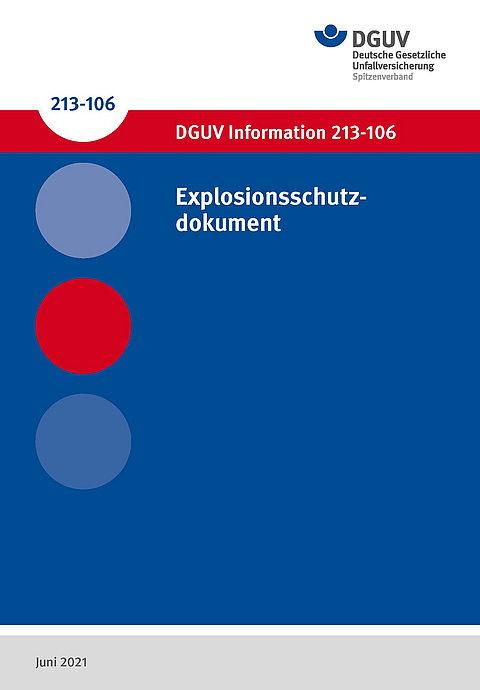 Titelseite DGUV Information 213-106 Explosionsschutzdokument
