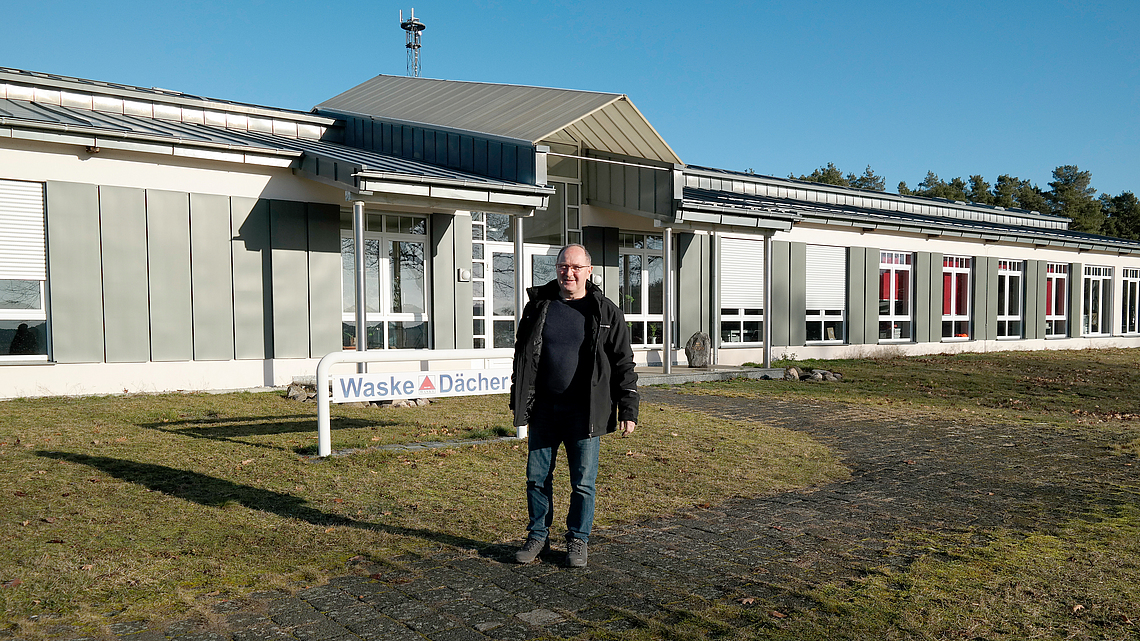 Lothar Waske, Geschäftsführer von Waske Dächer, aus Schwielochsee
